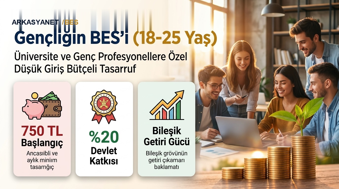 Gençliğin BES'i (18-25 Yaş) Tanıtım ve Bilgilendirme İnfografiği