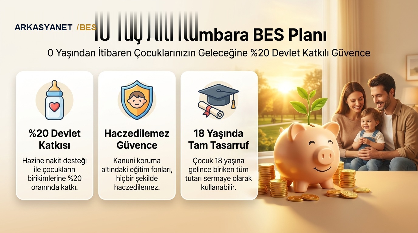 18 Yaş Altı Kumbara BES Planı Tanıtım ve Bilgilendirme İnfografiği