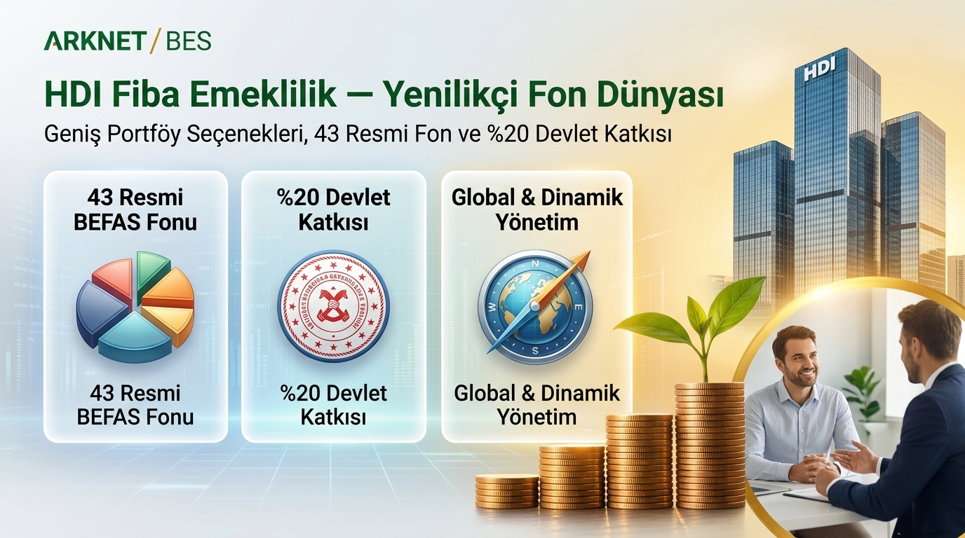 HDI Fiba Emeklilik ve Hayat A.Ş. Tanıtım ve Fon İnfografiği